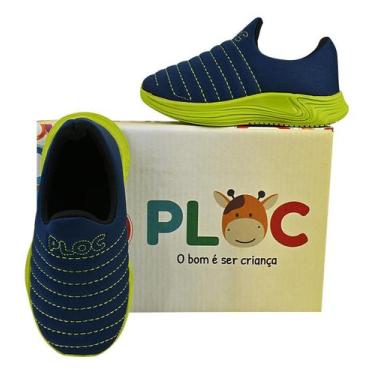 Imagem de Tenis Infantil Colors Menino - PLOC, Azul-marinho, 33 BR