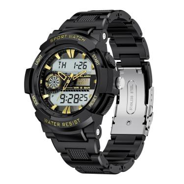 Imagem de Relógio Lige 8969 Masculino Prova D'água Ouro