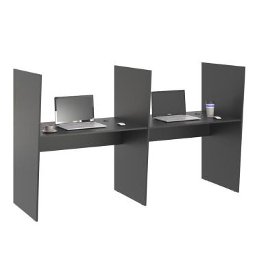 Imagem de Mesa De Atendimento 2 Lugar Roma Preto Onix