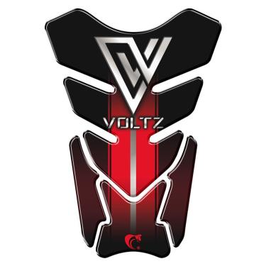 Imagem de Protetor De Tanque Adesivo Moto Voltz Vermelho Vermelho E Preto