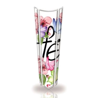 Imagem de Adesivo Faixa Gravata Tanque Moto Resinado Fé Branco