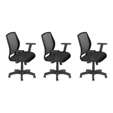 Imagem de Conjunto 3 Diretor Giratória Vision Plus Base Preta