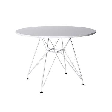 Imagem de Mesa De Jantar Redonda Branca 90Cm Com Ferro Branco Up Home Cor: Branco