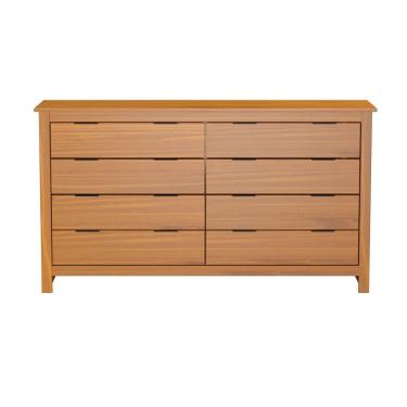 Imagem de Cômoda Madeira 8 Gavetas | Liano Cor:café Brilho