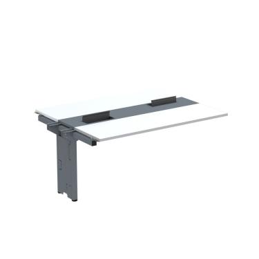 Imagem de Complemento De Mesa Plataforma Para Coworking Para 2 Pessoas 150x120 Branco-grafito