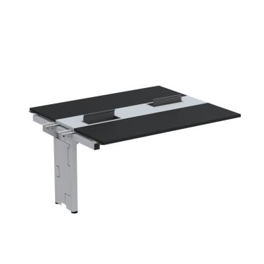 Imagem de Complemento De Mesa Plataforma Para Coworking Para 2 Pessoas 140x120 Preto-cinza