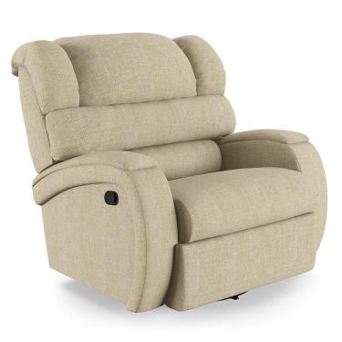 Imagem de Poltrona Do Papai Reclinável Napoli Glider Giratória Massagem Linho Bege Fh1