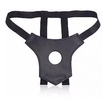 Imagem de Cinta Peniana Para Prótese Couro Sintético E Elástico - Preto