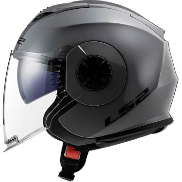 Imagem de Capacete Ls2 OF570 Verso Aberto Com Oculos Monocolor Cinza