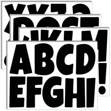 Imagem de Bemeol Conjunto De Letras De Quadro De Avisos 20 Folhas 4 Polegadas Alfabeto Recortado Letras Cartaz Quadro De Avisos Letras Para Exibição De Quadro De Avisos Sala De Aula Escola Decoração De Casa (