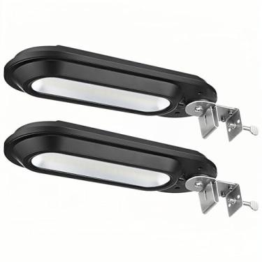 Imagem de MOLEBIT Luzes Solares Externas À Prova D'Água, Para Calhas Externas, Arandelas De Parede Superbrilhantes, 18 Leds, 250 Lúmens, Porta Da Frente, Parede, Quintal, Garagem, Jardim, Cerca (Preto, Pacote