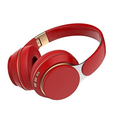 Imagem de FVDPWYE/Fones de Ouvido com Cancelamento de Ruído Fone de Ouvido Dobrável com Microfone para, Vermelho