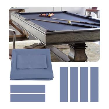 Imagem de Feltro Pré-cortado Para Mesa De Sinuca Com 6 Panos De Borda, Tecido Profissional De Reposição Para Bares Esportivos Internos(Gray)