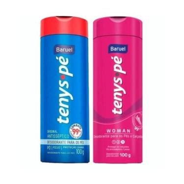 Imagem de Kit Talco Tenys Pé 100 gr Original + Woman
