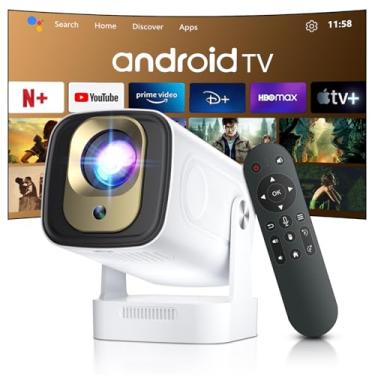 Imagem de Salange [Foco Automático / Keystone] Projetor Inteligente Com Wi-Fi E Bluetooth 5.4, Projetores Nativos 1080P 4K, Curto Alcance Aplicativos Integrados, Android 11, Mini Portátil Hy260Pro