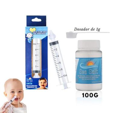 Imagem de Sal Sem Iodo Ultrafino + 1 Seringa Para Lavagem Nasal 100 G - Sal Lav
