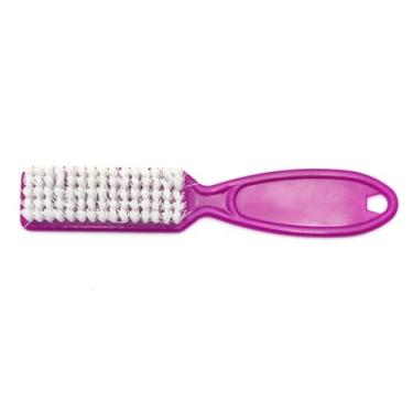 Imagem de Escova de Unha Profissional Micure Pedicure Quadrada Cabo Longo Kit 10 Peças - Roxo
