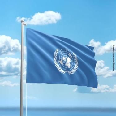 Imagem de Bandeira da ONU 80cmx140cm Tecido Oxford 100% Poliéster - PRESENTE-BRI