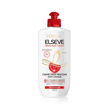 Imagem de L'Oréal Paris Elseve Creme para Pentear Anti-Danos Reparação Total 5, Repara, Reforça e Revitaliza, 250ml