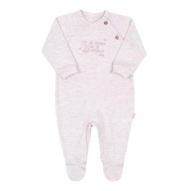 Imagem de Macacão Longo Bebê Neutro Malha Tricot Bordado Paraiso 15366 - Paraíso