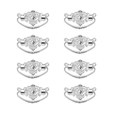 Imagem de Savagrow 8 peças vintage antigo puxador de argola prata para armário puxa furos centrais com parafusos de 6,35 cm