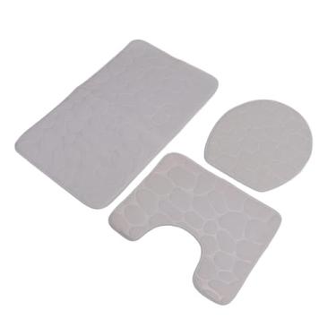 Imagem de Generic Tapete de Tampa da Tampa do Banheiro, água Absorvente de Vaso Sanitário Tapetes de Maquinha de Maço de Maço de Banheiros 3pcs para Crianças Adultos (Branco)