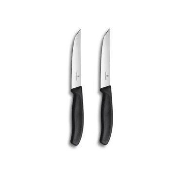 Imagem de Faca de mesa swiss made lâmina lisa 12cm Victorinox 6.7903.12b kit 2 p
