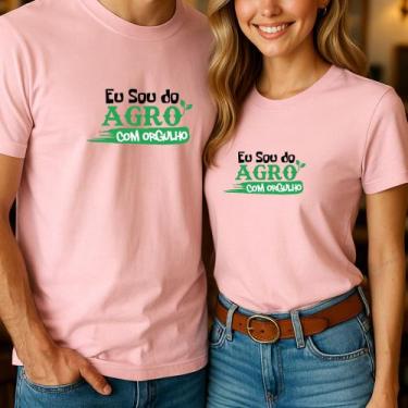 Imagem de Camiseta Blusa Unissex Casal Country Estampa Agro com Orgulho Modinha 
