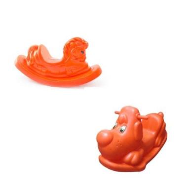 Imagem de Gangorra em forma de cavalo e gangorra de cachorrinho  Espaços recreat