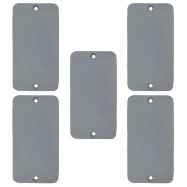 Imagem de Kit 5 tampa pvc cinza cega 1" masster