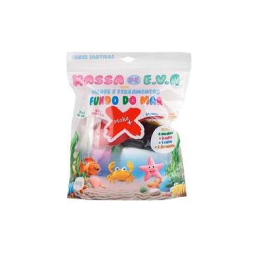 Imagem de Kit Massa EVA Fundo Do Mar Com Moldes E Ferramentas 60g - MAKE +