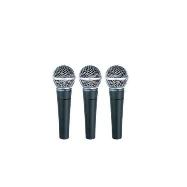 Imagem de Kit 3 UND. Mic. Shure Sm58-Lc H. Dynamic Não Acompanha Cabo
