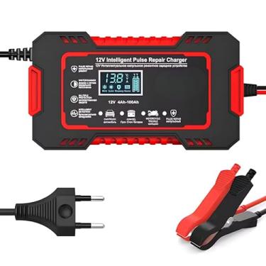 Imagem de Carregador Inteligente de Bateria 12V Automotivo com Display Digital, Função Reparadora...