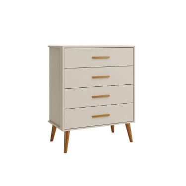 Imagem de Cômoda Gaveteira Infantil Isis Reller 4 Gavetas em MDF Retrô