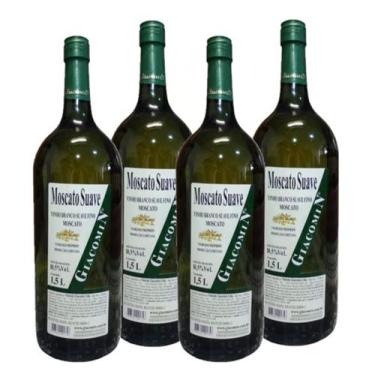 Imagem de Vinho Moscato Suave Giacomin - Kit 04 garrafas 1,5L - Vinícola Giacomi