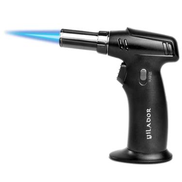 Imagem de Tocha de butano AT-603, maçarico para coquetel com trava de segurança e chama ajustável, isqueiro recarregável (butano não incluído)