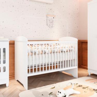 Imagem de Berço 3 em 1 100% Mdf 76cm X 100cm Eloá Branco