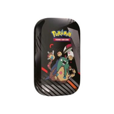 Imagem de Mini Lata Pokemon Raio Preto e Fogo Branco De Garbodor e Amoonguss