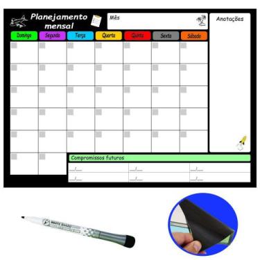 Imagem de Quadro Planejamento Tarefas Mensal Magnético Imã Geladeira - Terrax