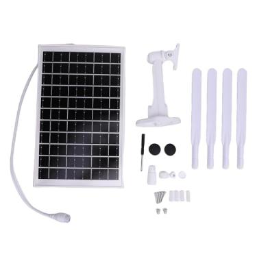 Imagem de AUNMAS Solar WiFi Extender 300Mbps LTE Router Modem para Conexão 4G Ao Ar Livre, Com Slot SIM, Bateria de 18.000 MAh, Ideal para Camping, Trail (Antenas pretas)