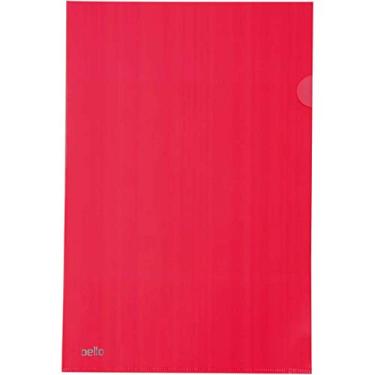 Imagem de Dello - Pasta L A4 Vermelha Delloplast, 0270.U.0010P, Pacote com 10 unidades