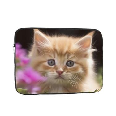 Imagem de Capa protetora para notebook de gato fofo de 17 polegadas à prova de choque, resistente à água, bolsa de transporte para computador, pasta portátil para homens e mulheres