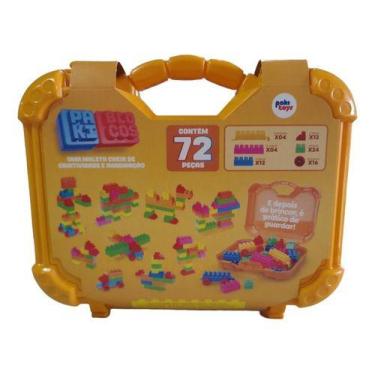 Imagem de Kit Maleta Blocos 72 Peças Educativo E Didático Pakitoys