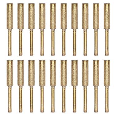 Imagem de 20 Pçs Afiador de Motosserra Rebarba Serra de Corrente Afiar Cabeça Arquivo Afiar Ferramenta Manutenção Moagem Funciona (5,5 mm)