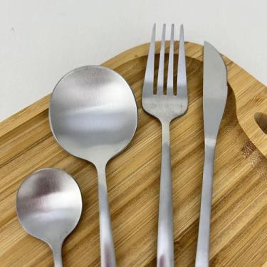 Imagem de Faqueiro Ópera Lyor Aço 16 Peças Talheres Minimalistas Prata