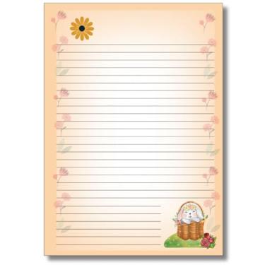 Imagem de Refil de fichário universitário 80 folhas pautadas Coelho na cesta decorado