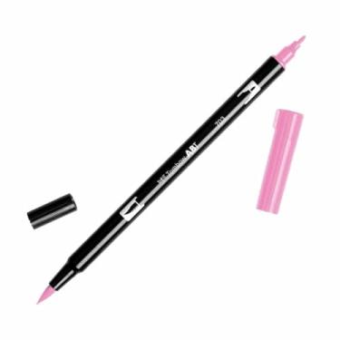 Imagem de Tombow 56579 Marcador artístico de caneta pincel duplo, 703 - rosa rosa, 1 pacote. Misturável, pincel e marcador de ponta fina