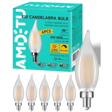 Imagem de Lâmpada LED AMDTU E12 Tipo C 4W 2200K 400lm 40W equivalente