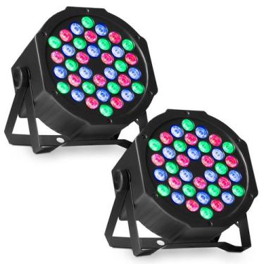 Imagem de Canhão Led Refletor Strobo 36 Leds 3 Watts Rgb Dmx Bivolt - Kit 2 unid