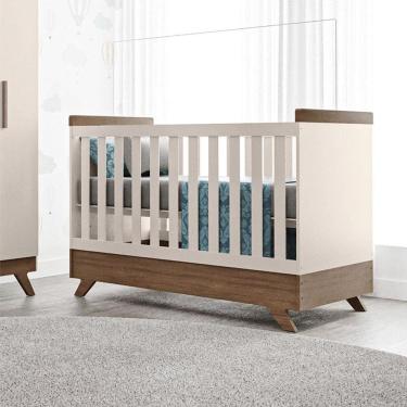 Imagem de Berço Americano Ambiente Retrô Vitória Off White Carvalho – Carolina